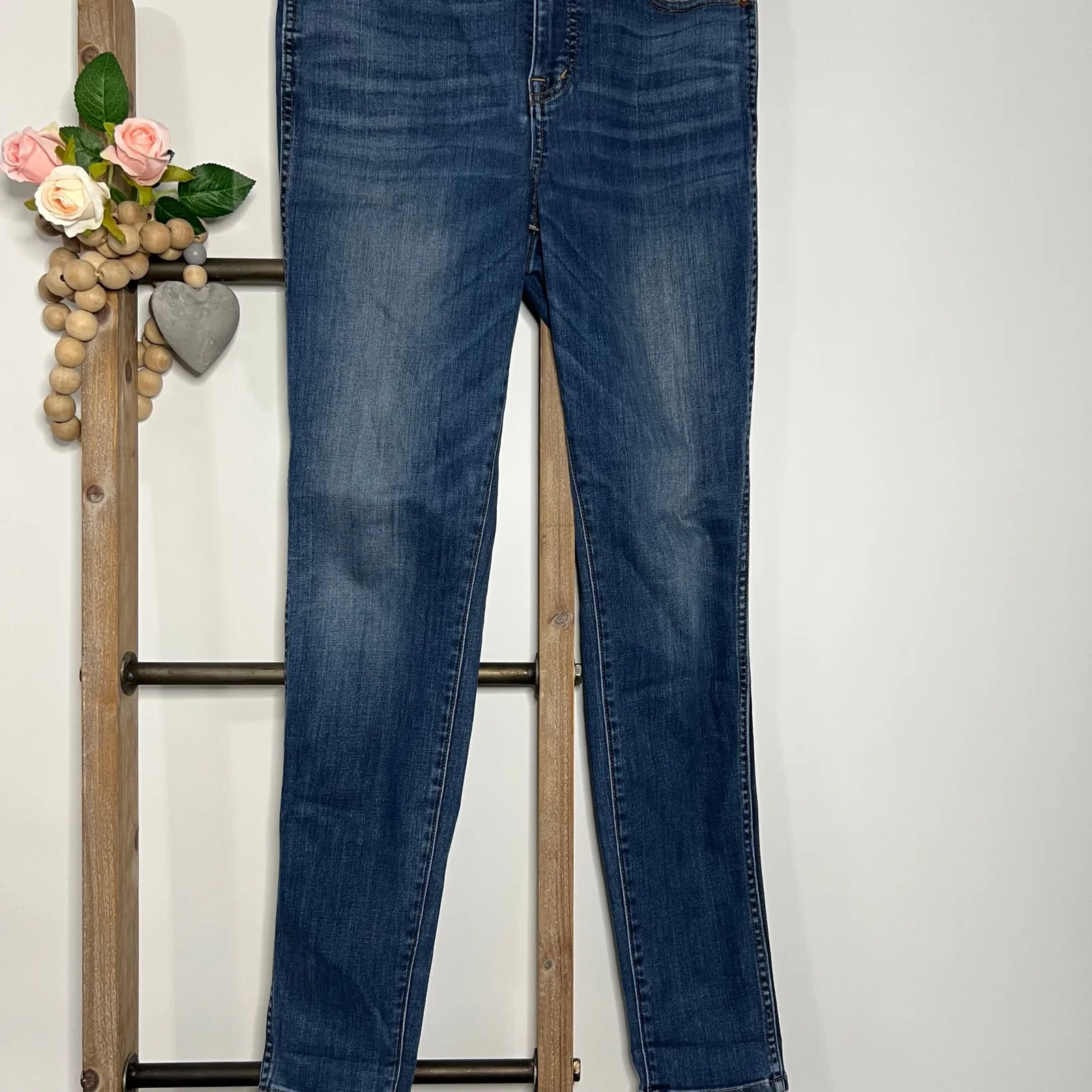 Madewell 10"‎ High Rise Skinny Blue Jeans Tall Size 29 - Image 3