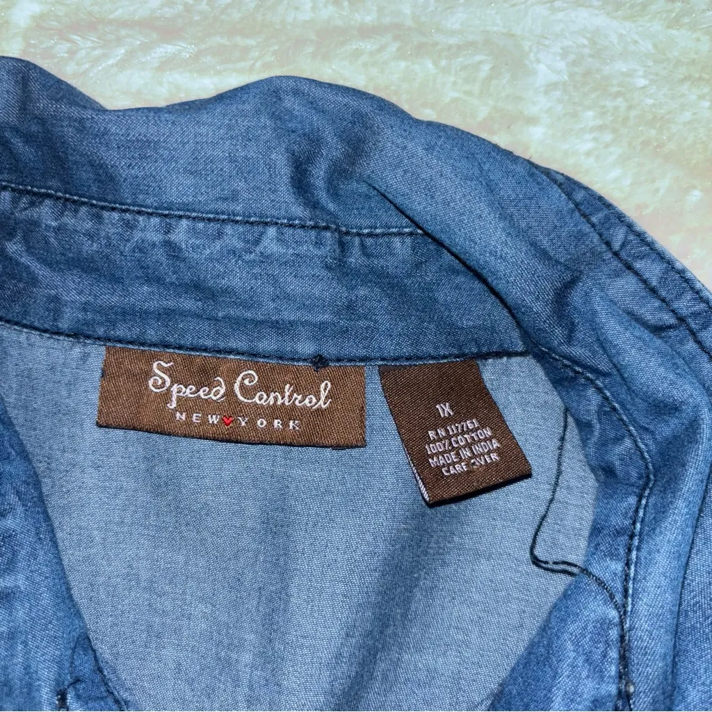 Speed Control New York Jean Dress Blue Size XL - Image 2