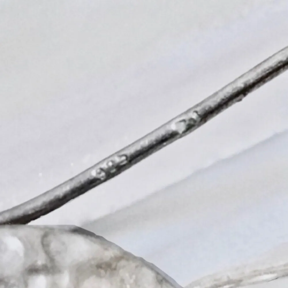 Drop Open Disc Sterling Silver Hammered Finish Circle Earrings - Image 6