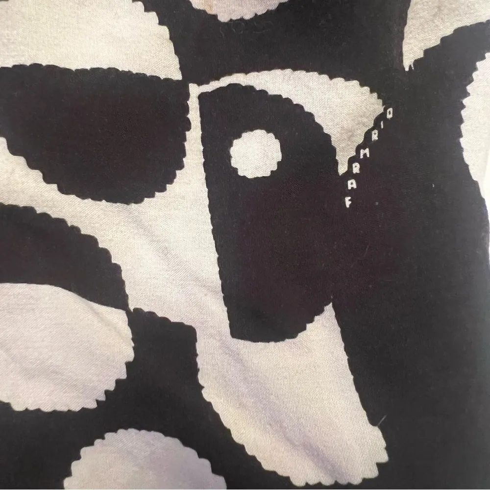 FARM Rio Geo Toucan High-Rise Wide Leg Utility Black & White Pocket Pants Sz S/M - Image 14