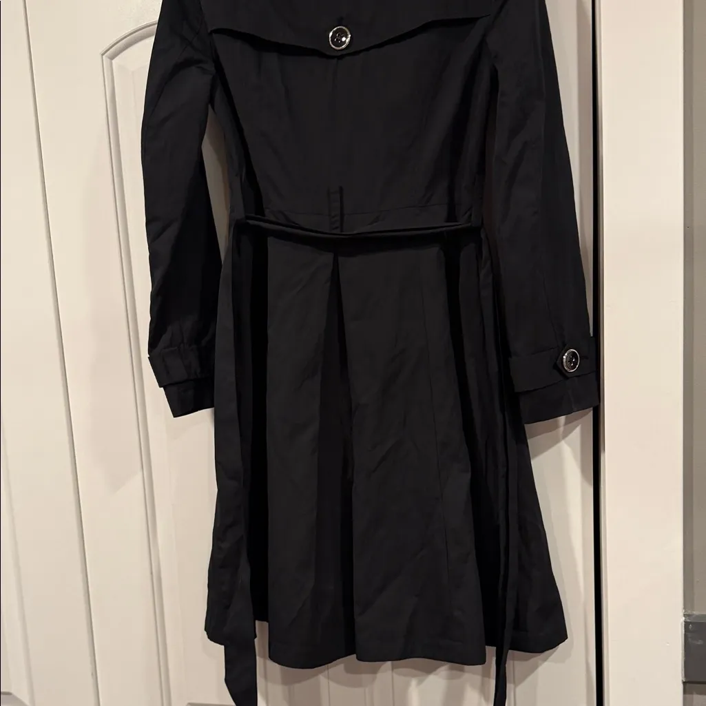 White House Black Market Elegant Black Trench Coat 2 - Image 7
