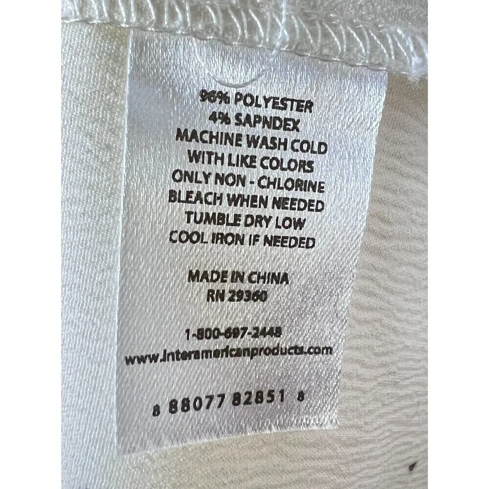 DIP Womens long sleeves blouses V neck pointed elegant casual white size L. Size L - Image 7