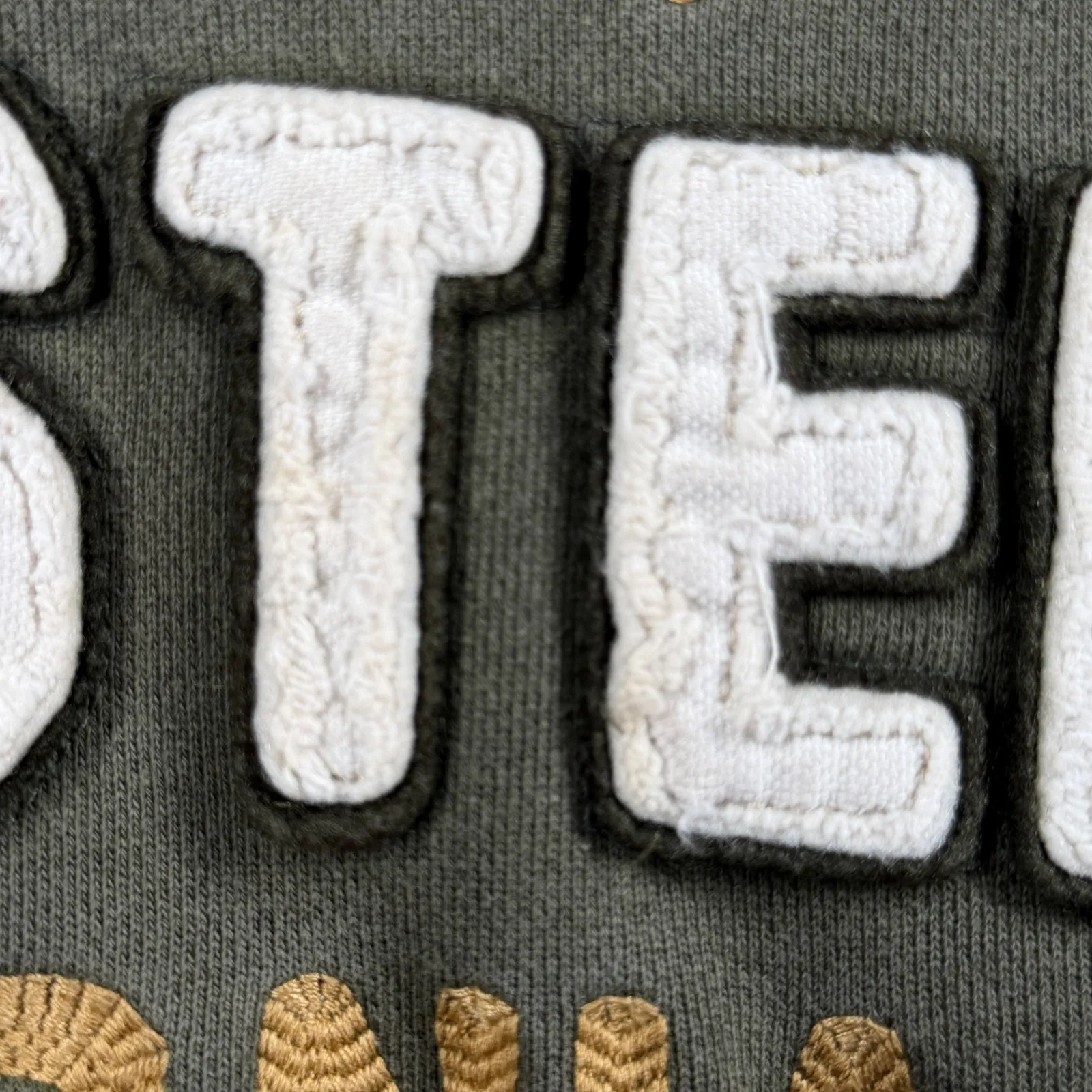 Hollister Hoodie Small Olive Green Southern California Surf Embroider Letter Y2K - Image 8