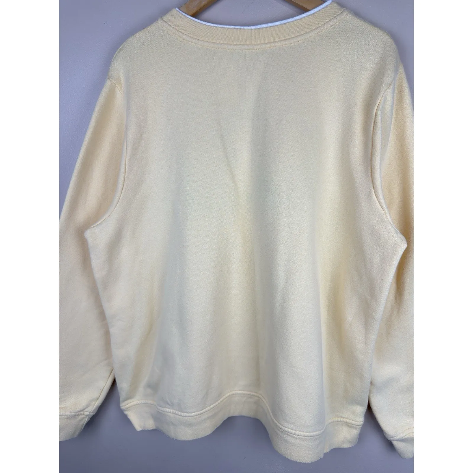 Vintage Breckenridge Yellow Floral Embroidered Crew Neck Sweatshirt Size XL - Image 5