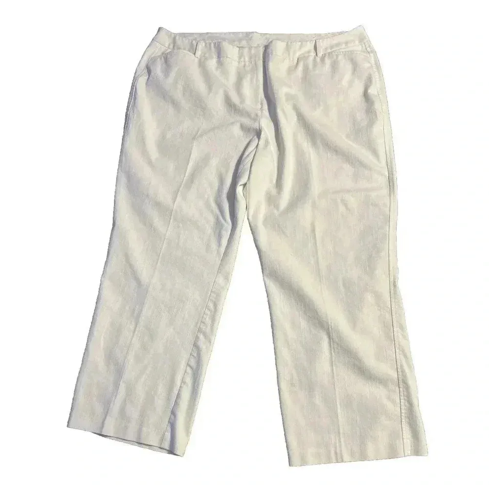 Worthington Pants Womens 24W Modern Fit Pants White Flat Front Straight Leg - Image 2