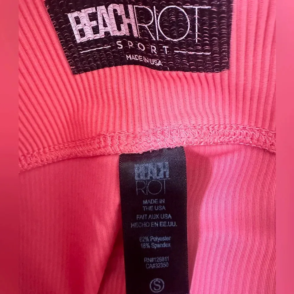 Beach Riot X Revolve Ayla Ribbed Coral Leggings - Image 5