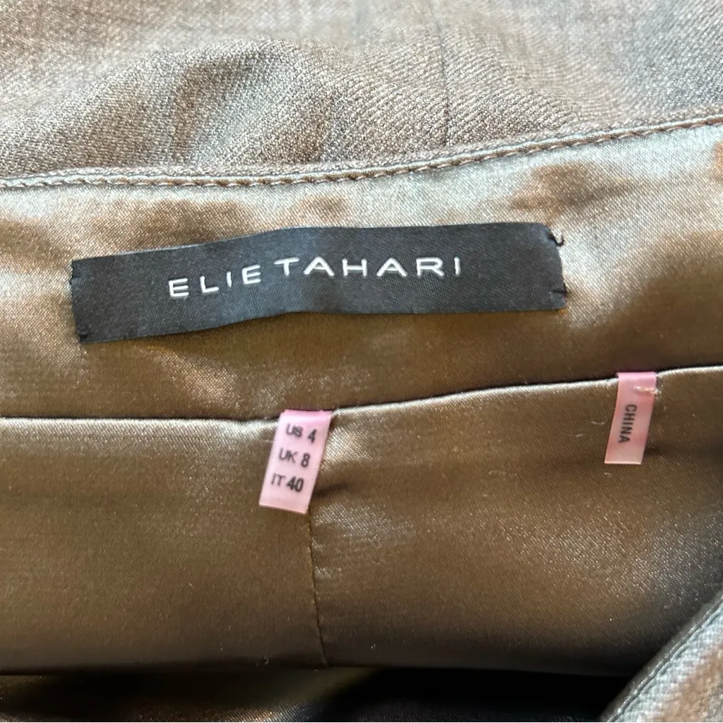 Elie Tahari‎ Women's 4 US Wool blend gray a-line short skirt - Image 7