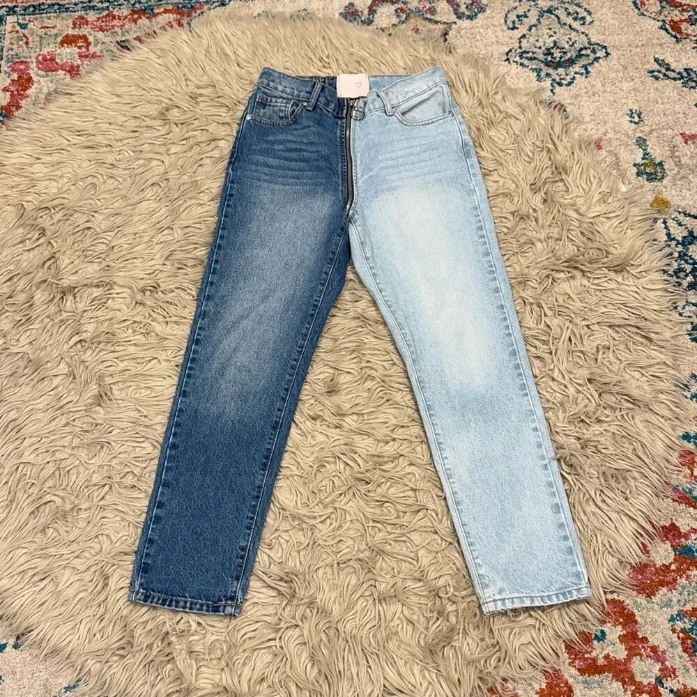 Revice Yin Yang Tokyo Wash Crops Full Zip 2 Toned Jeans Size 26 - Image 3