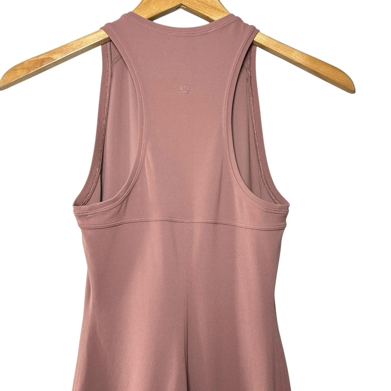 Lululemon Women's Get Going Dress Red Dust Midi Size 4‎ Racerback Slit Tank Nulu - Image 8