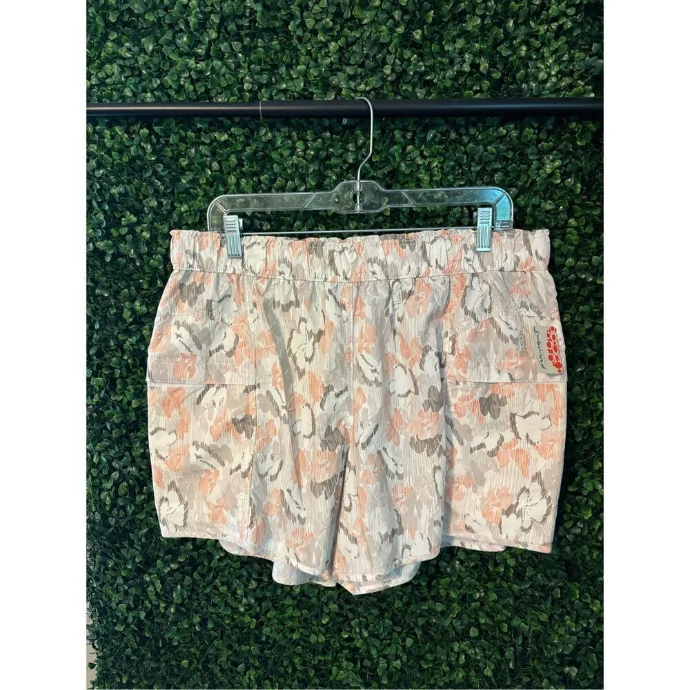 Free People Movement Ivory Combo Printed In The Wild Baggy Shorts Size Large NWT - Image 5