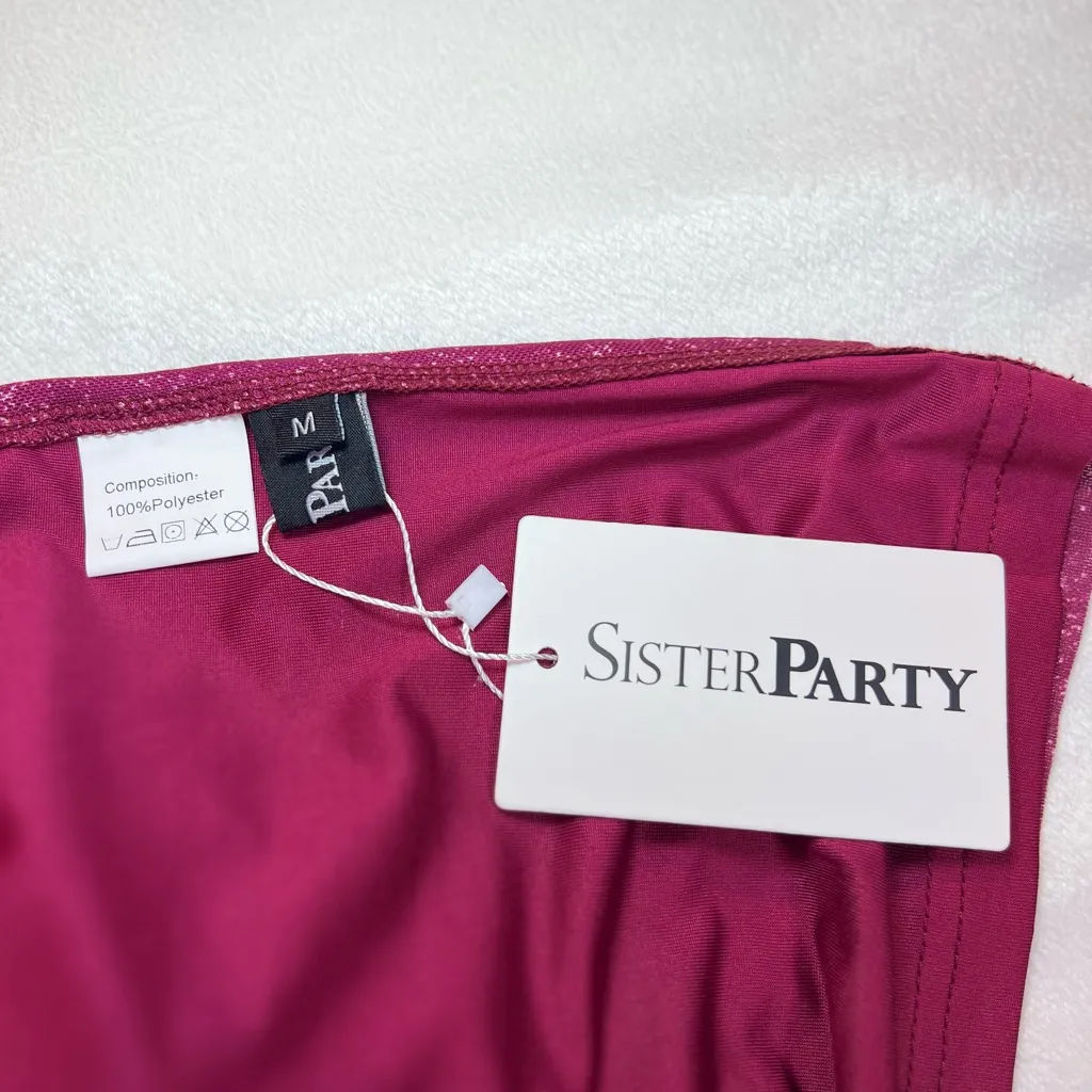 Sister‎ Part Purple Halter Mini Dress Size Medium - Image 2