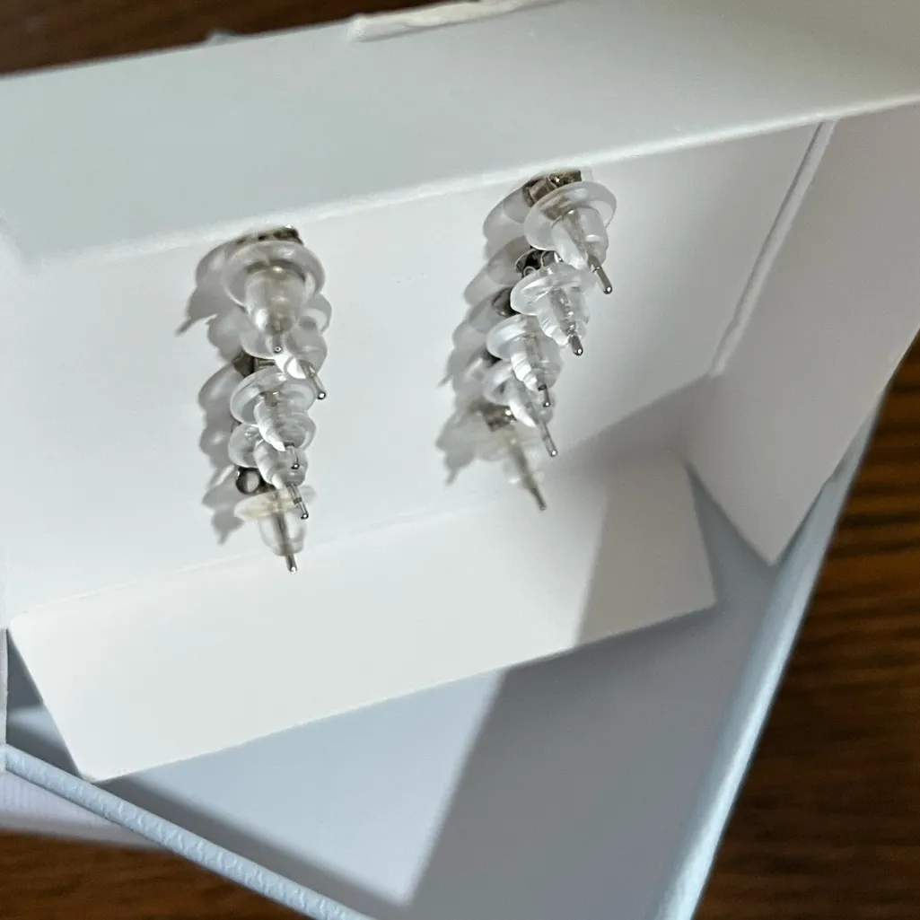 Gold Cake Shop Sterling Silver Earrings Set of 5 - Image 4