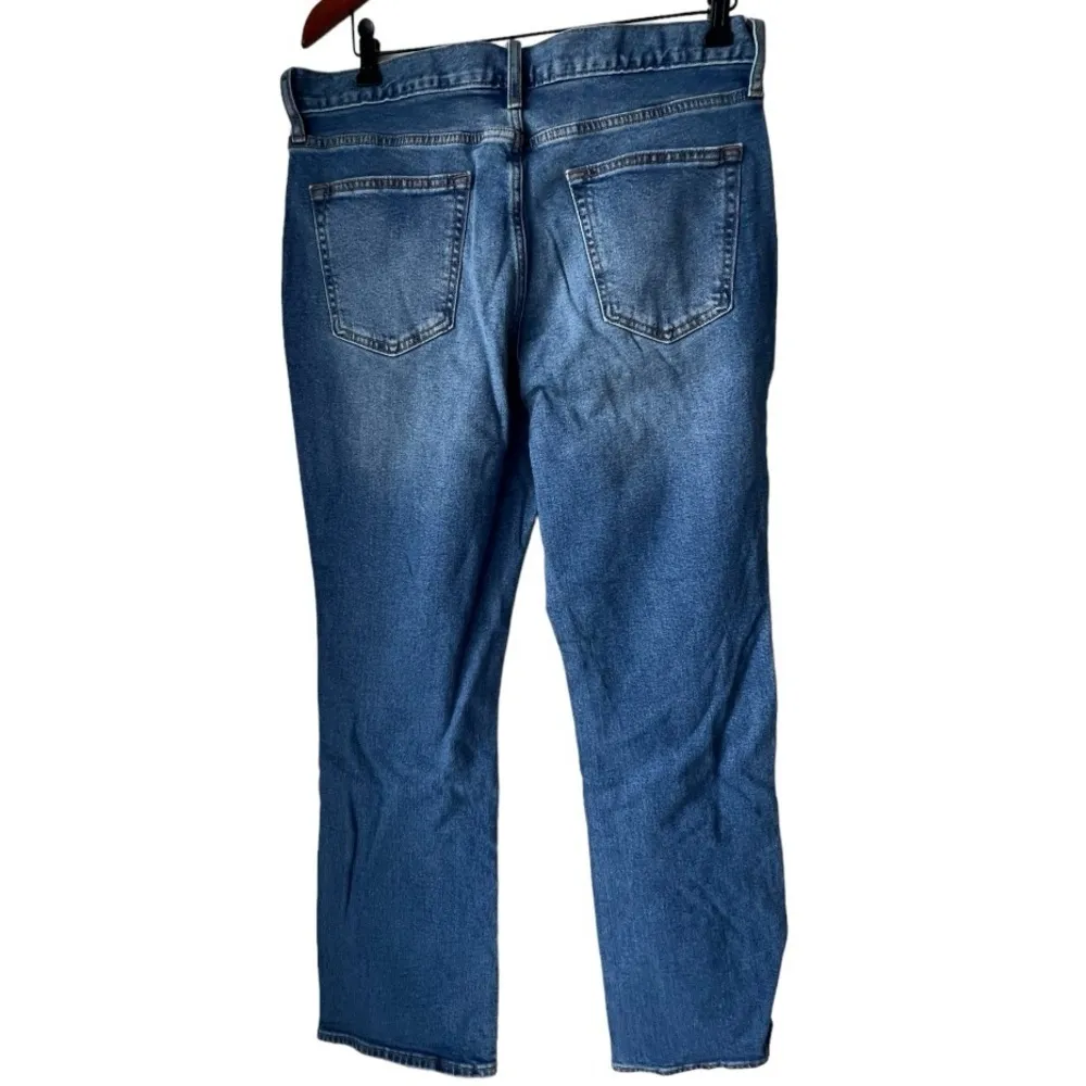 Women's jean Boot cut cowgirl built in flew blue washer plus size casual 34x32 - Image 7