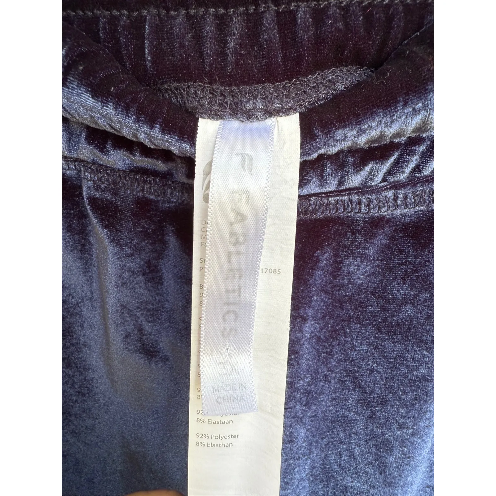 Fabletics Velour Plus‎ Size Blue Daria Jogger Bottoms Size 3X - Image 4