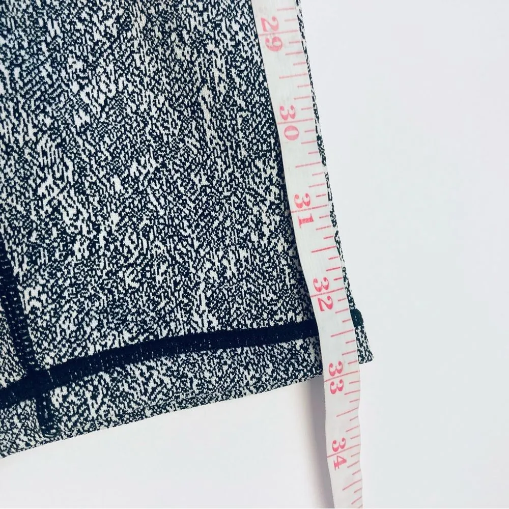 ECHT Gray White Speckle Pattern High Waisted Jacquard Textured Leggings Small‎ - Image 6