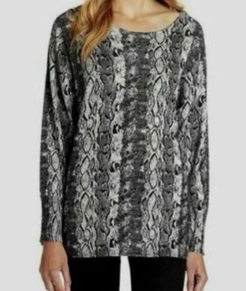 Joie Cienna python wool cashmere blend animal print sweater, size M snakeskin - Image 4