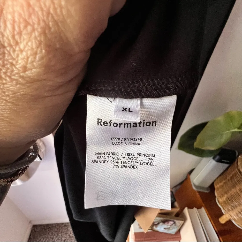 REFORMATION Hex Knit midi Dress black womens SIZE XL new night out cocktail sexy - Image 10