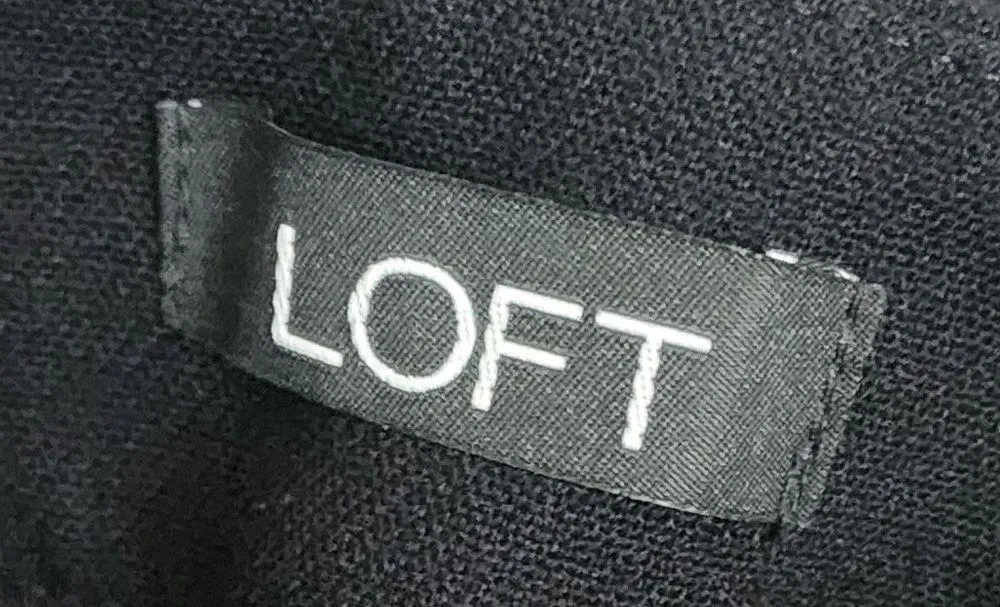 Loft Black with White Stripe Dress Marisa Trouser Pants - Image 7