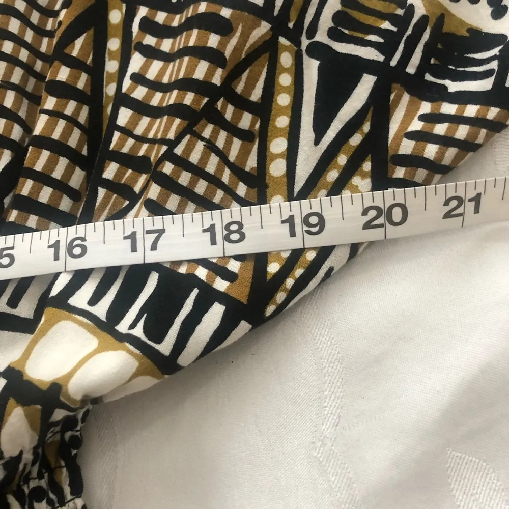 Mlle Gabrielle Tribal Print Tunic Dress yellow, brown, black S - Image 5