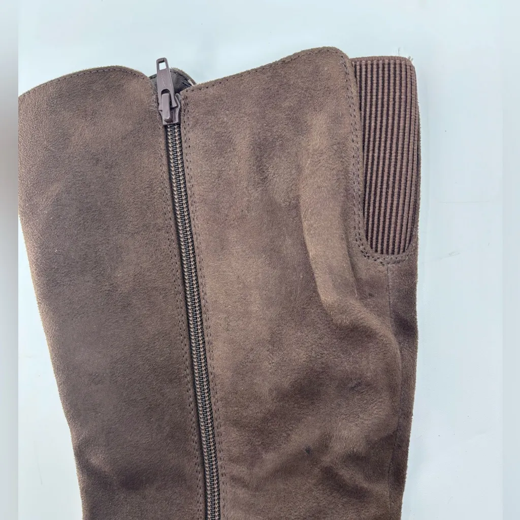 Brown Suede Knee High Boots Women’s - Image 10