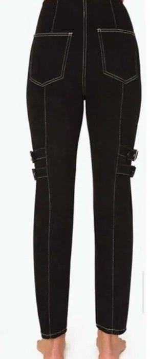 WE WORE WHAT Black Utility Jeans - Image 2