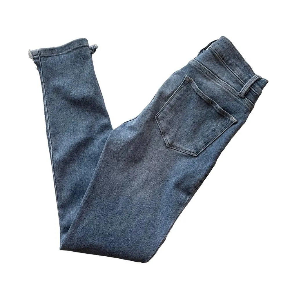 FRAME Denim Raw Hem Jeans Le High Skinny Paltrow Blue Size 25 US 2 Streetwear - Image 5