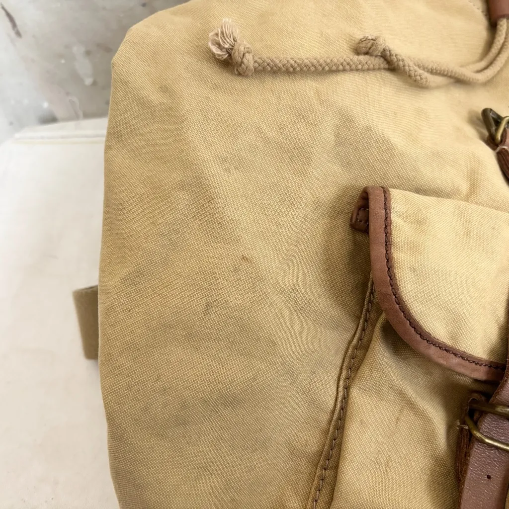 Ralph Lauren Denim & Supply Rucksack Brown Canvas Military Bag Shoulder Utility - Image 12