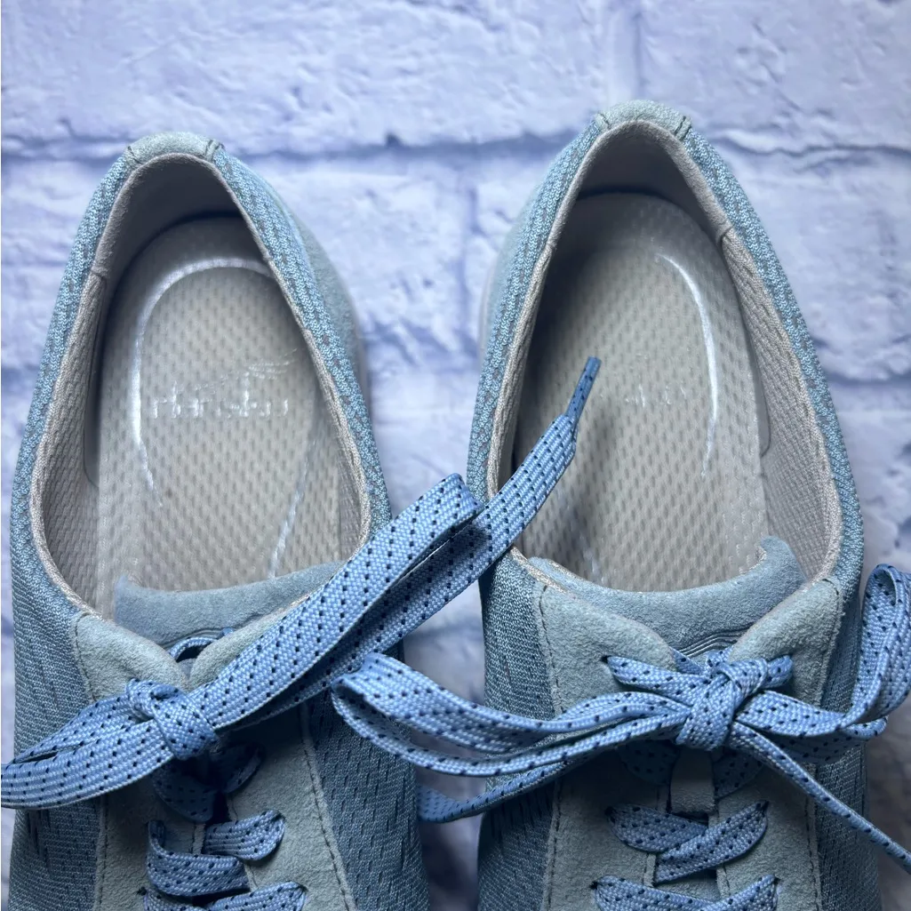 Dansko Lace Up Sneaker Womens Size 37 Hayes Blue Suede Trim 451539 Comfortable - Image 5