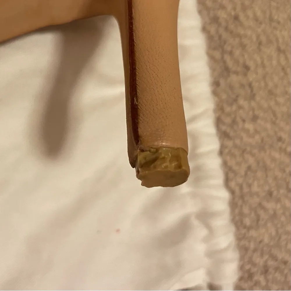 Grace Loves Lace Tan Leather Honor Occassionwear Heels in Sand 39/8.5 - Image 8