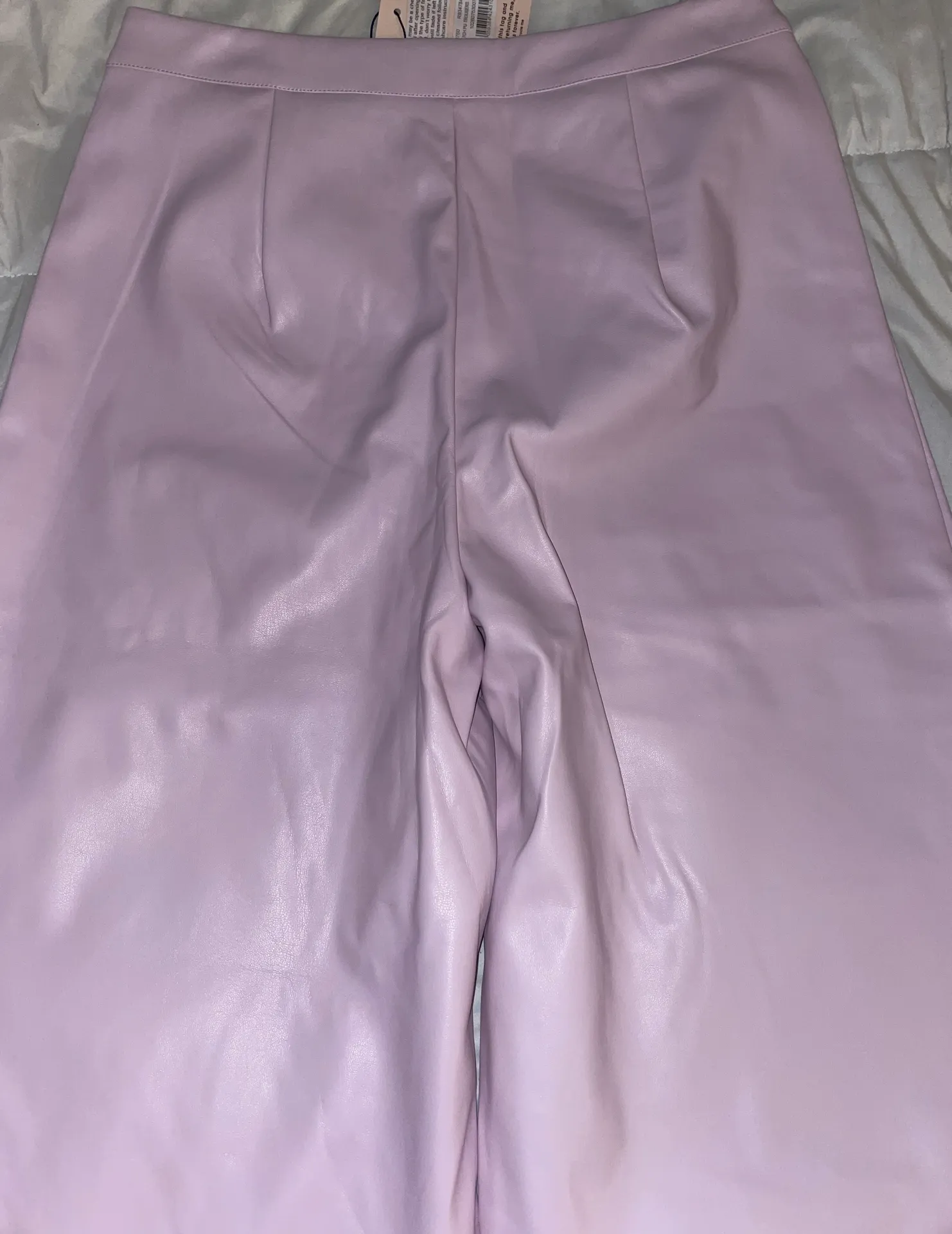 Missguided Pink Leather Pants - Image 3