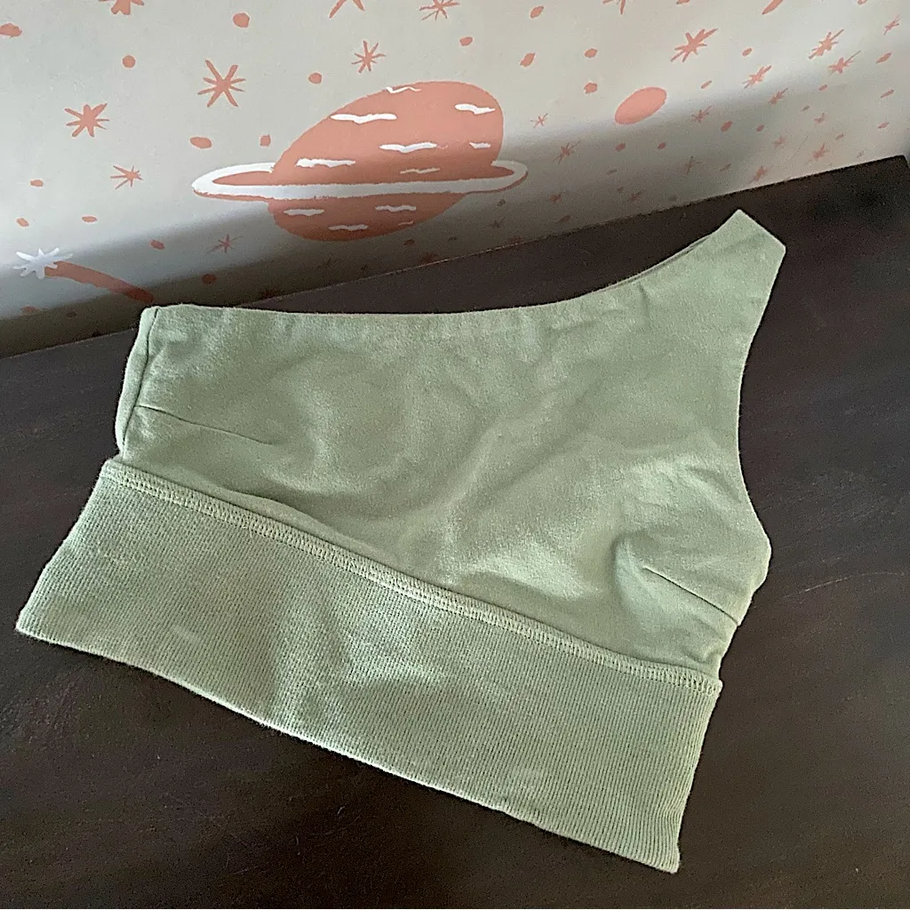 Bandier One Shoulder Long Line Sports Bra Size XXS - Image 2