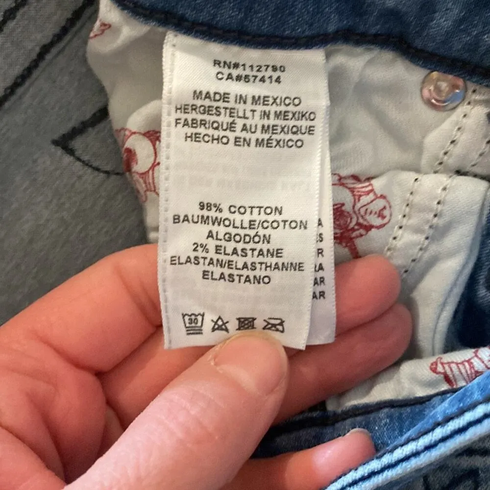 True Religion Halle Midnight Frost Blue Super Skinny Denim Blue Jeans NWT Sz 24 - Image 6