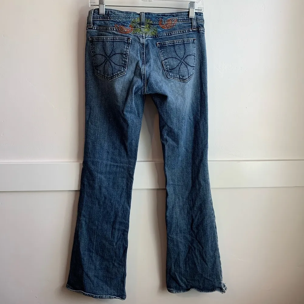 Vigoss Koi Embroidered Medium Wash Boot Cut Jeans - Image 2