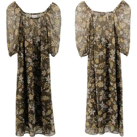 Nanette Lepore Tinsel Floral Milk Maid Fairycore Whimsical Summer Dress Size S - Image 3