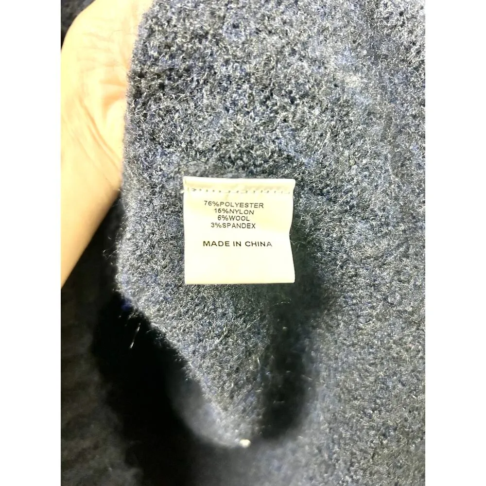 NWT Showpo Luella Oversized Turtle Neck Jumper Sweater Navy Women's Size US 4 - Image 3