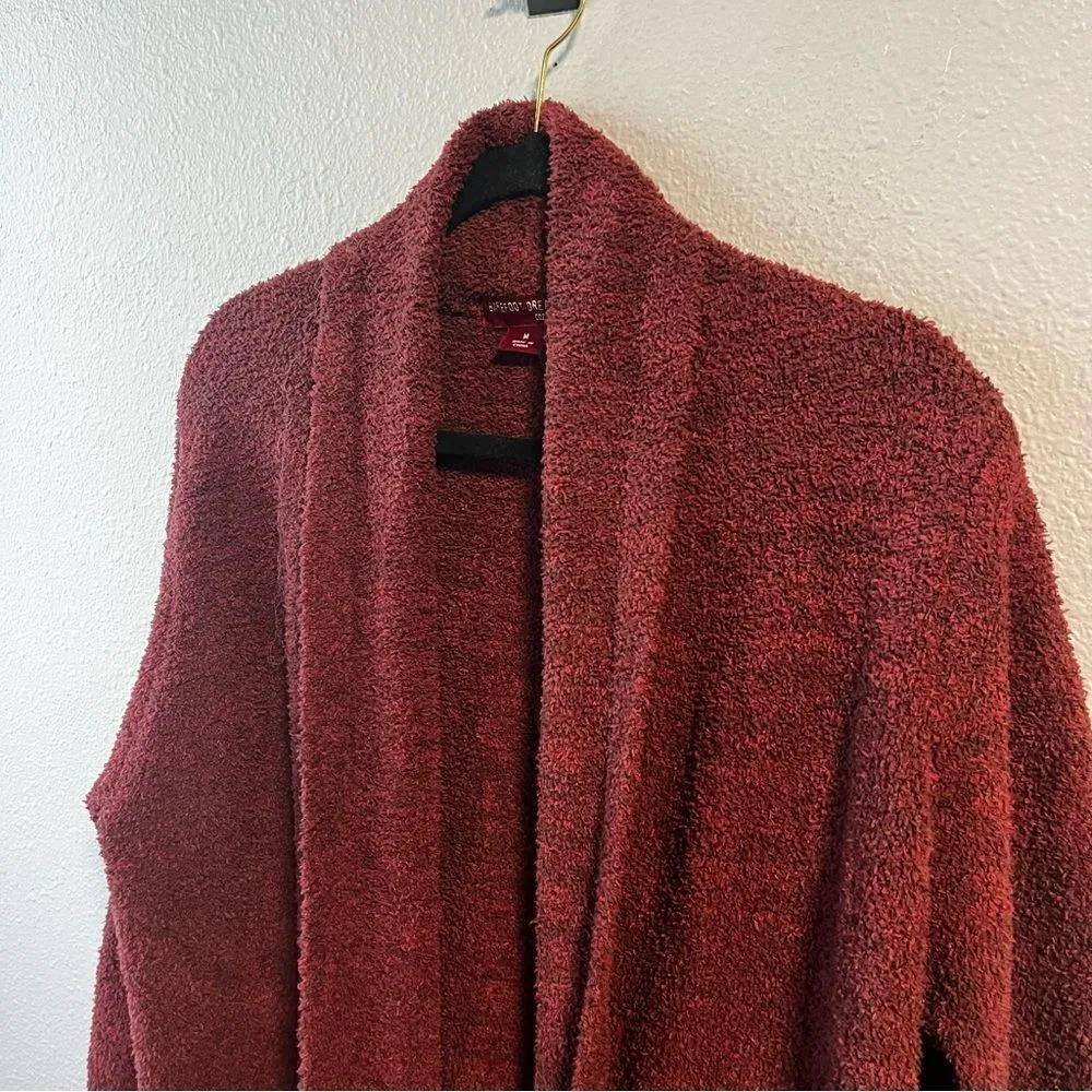 Barefoot Dreams CozyChic Lite Long Weekend Cardi Deep Garnet - Image 7