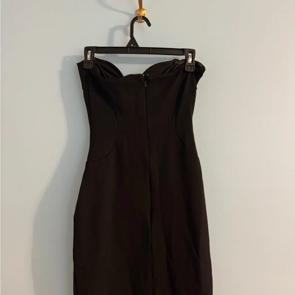 Nicholas Tena Deep V Sweetheart Strapless Gown in Black size 6 - Image 8