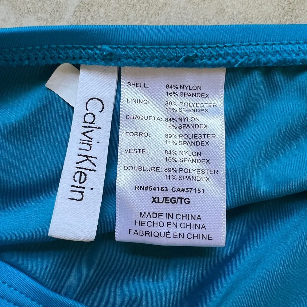 NWT CALVIN KLEIN Drawstring Hipster Bikini Bottom Blue Size XL - Image 6