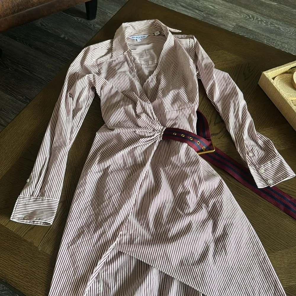 VERONICA BEARD Jacinda Striped Stretch Cotton Shirtdress, Size 0, $498 - Image 12