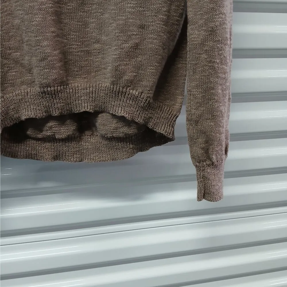 $143 NWT Renee C. Womens Sweater Top Size XL Brown Pullover Raglan Sleeve Cozy - Image 7