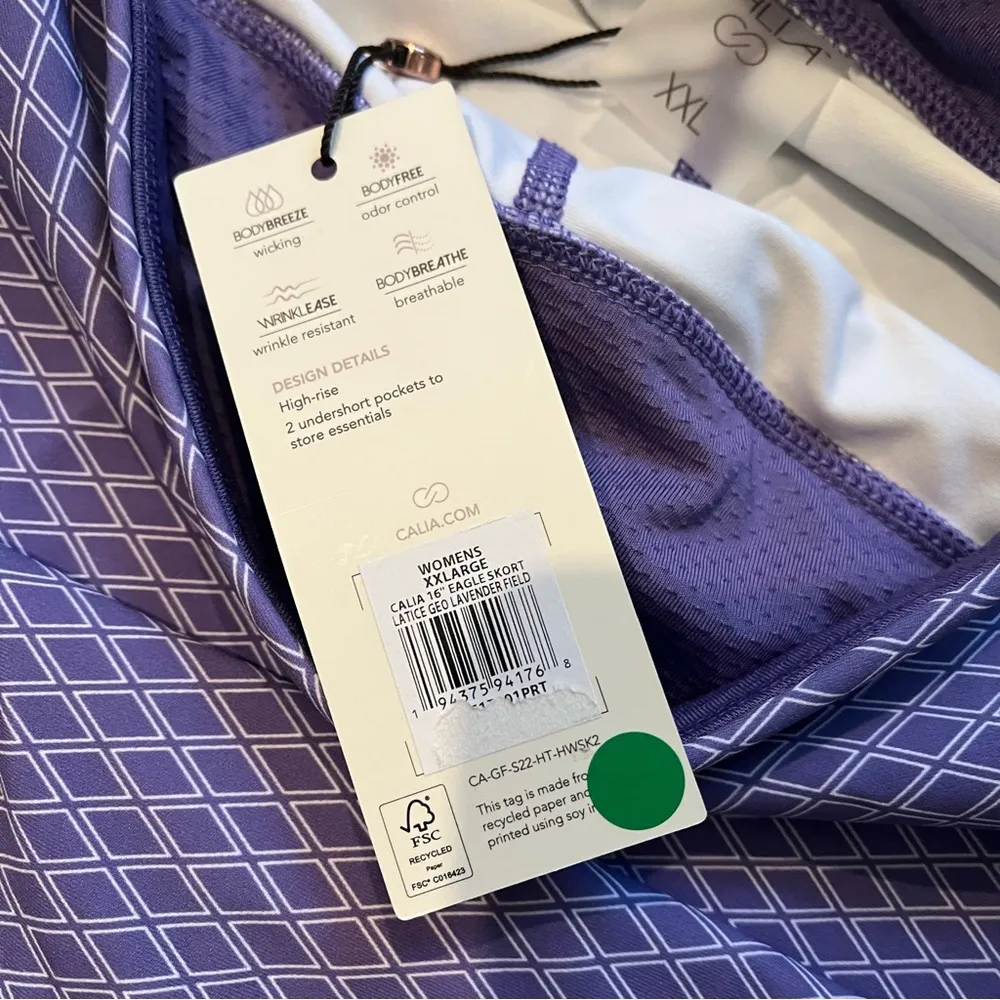 NWT, CALIA Golf Energize 16” High Rise Eagle Golf Skort, XXL - Image 11