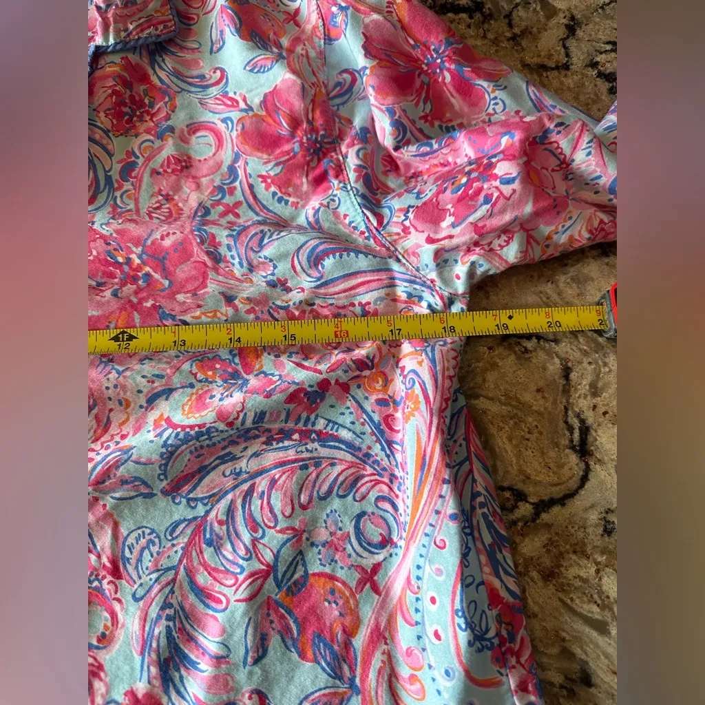 Lilly Pulitzer For Pottery Barn Isla De Coco Loose Pajama Set Teen Size Small Pink - Image 8