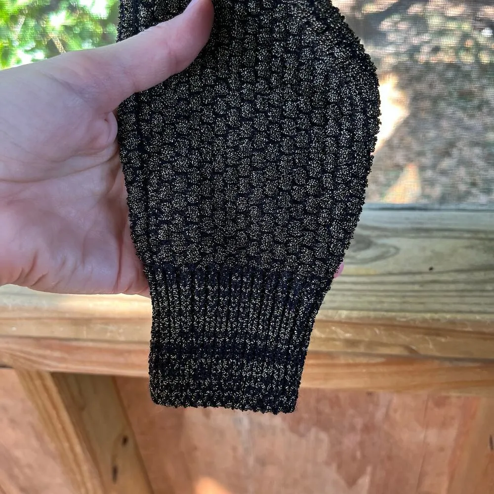 Umi Collections By Anne Crimmins Women's Vintage Gold Metallic Blouse Size M Size M - Image 5