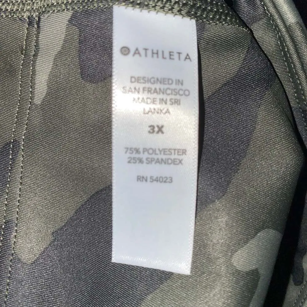 Athleta Ultimate Camo 7/8 Tight High Rise Adjustable Waist Olive Green 3X NWTs - Image 8
