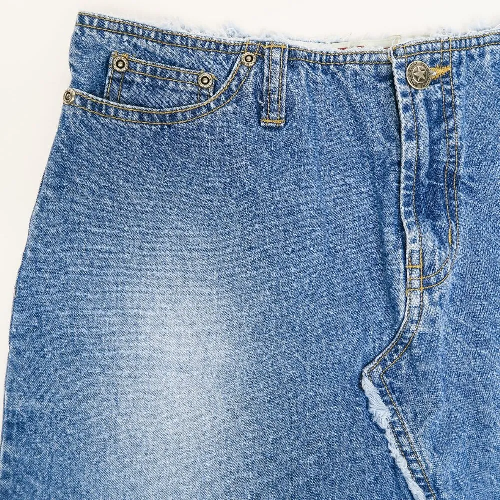 Vintage Y2K Faded Glory Missy Denim Pencil Skirt - Image 9