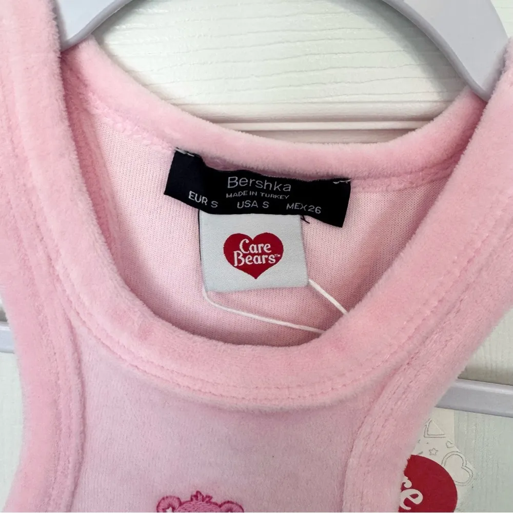 NWT BERSHKA x Care Bears Pink Terry Tank Top SMALL - Image 4