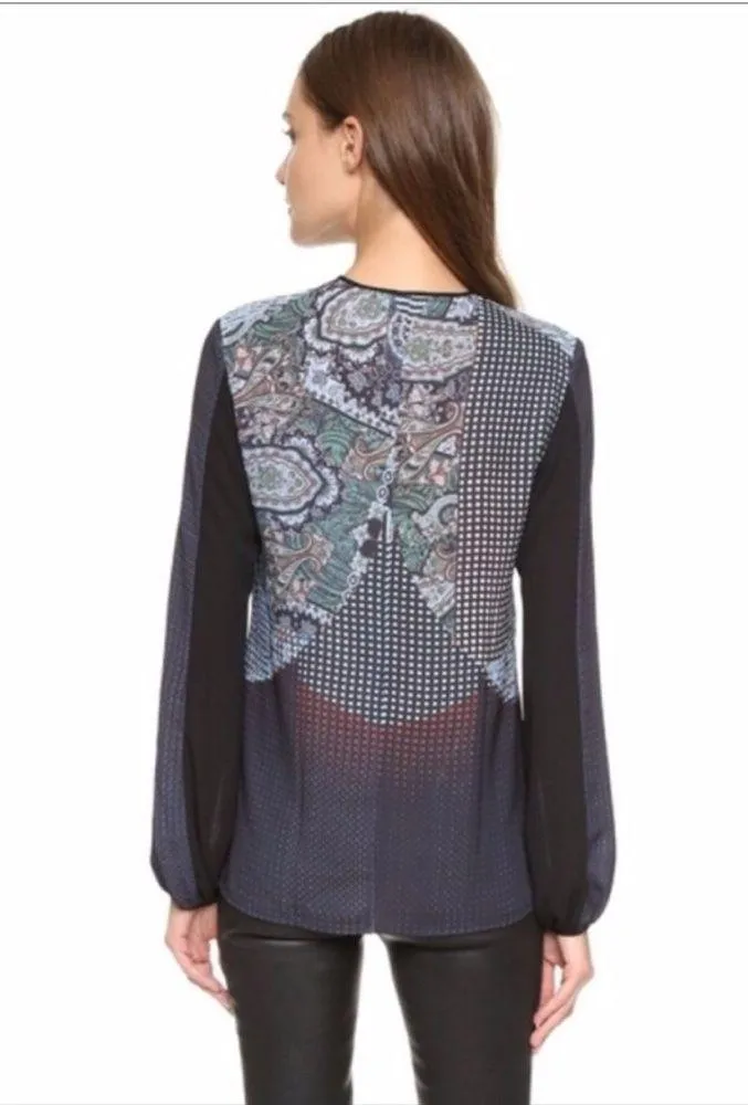CLOVER CANYON BoHo Long Sleeve Multi Print Blouse - Image 4