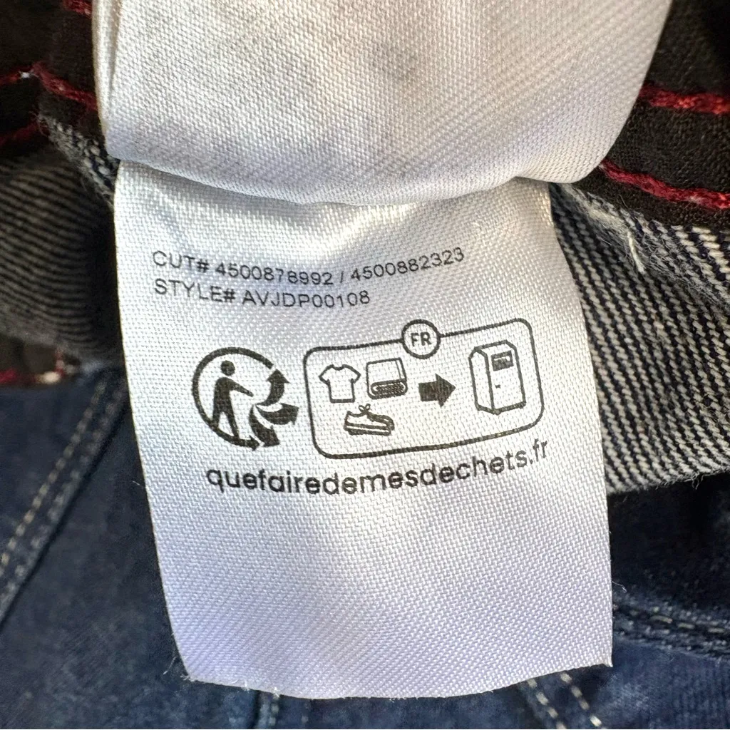 RVCA Scrunchie High Rise Dark Denim Jeans Small - Image 15