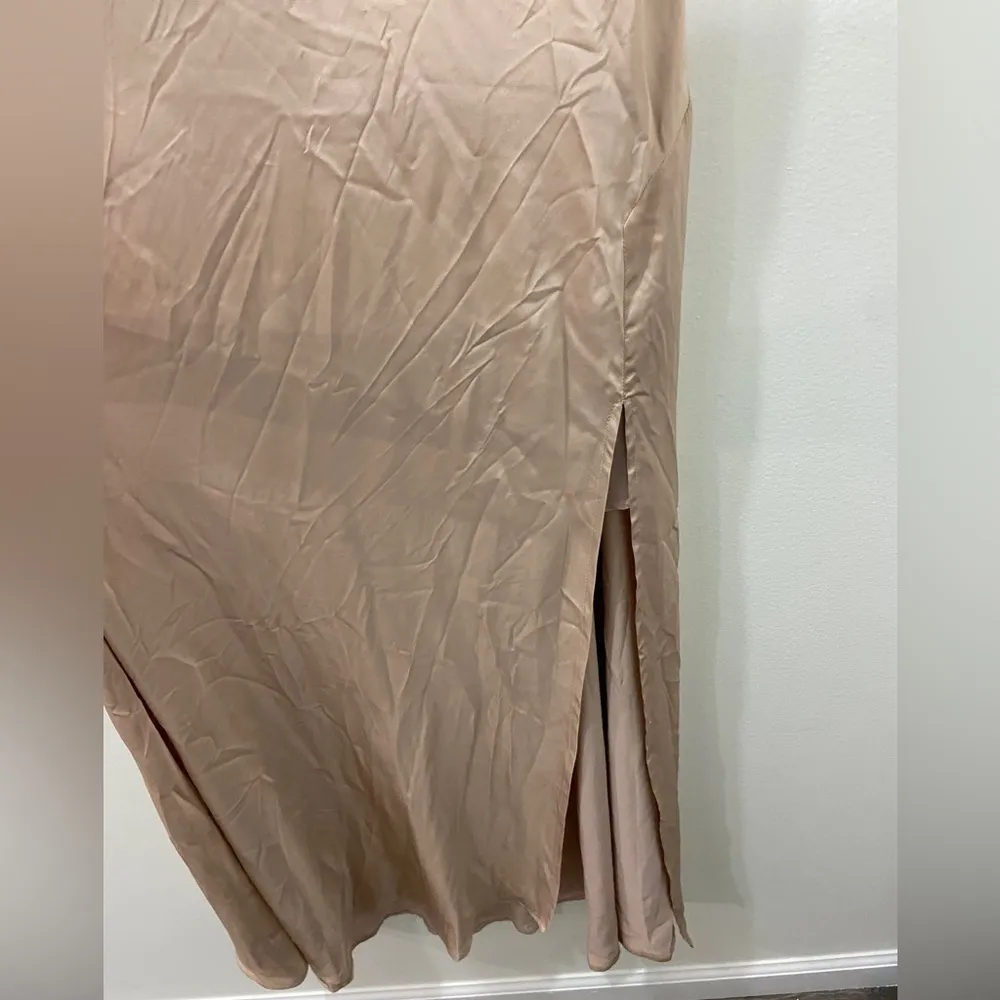 Astr The Label Palisades Cowl Neck Maxi Dress Sz XL Champagne color - Image 9