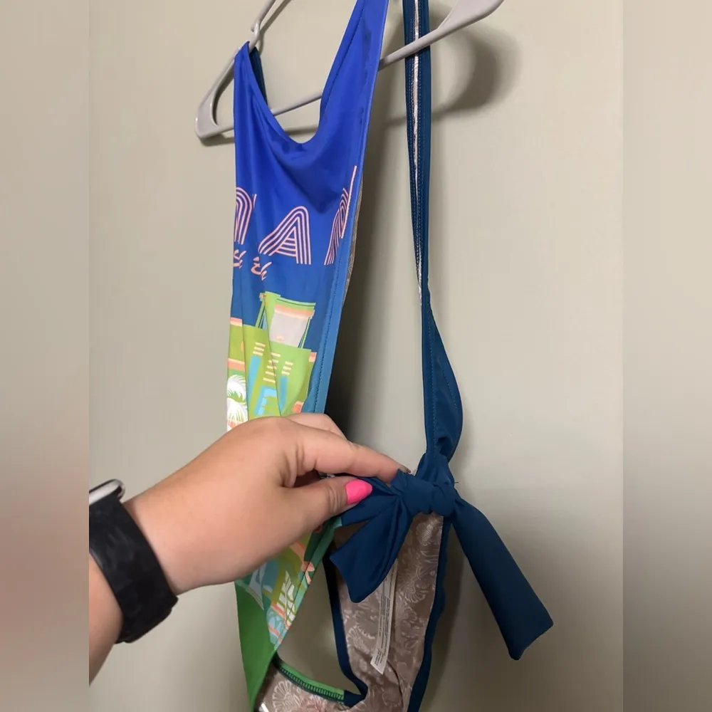 Free People Beach free-est The Pamela One-Piece Swimsuit Size Small New Printed - Image 4